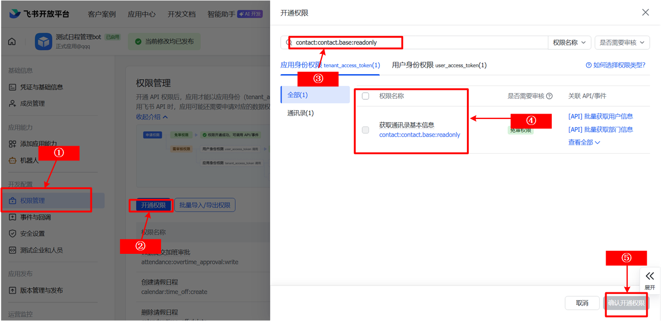 开通权限